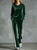 Otoño/Invierno 2026 Nuevo Conjunto de Dos Piezas de Moda Casual Holgado de Manga Larga y Pantalón Largo para Mujer, Estación Independiente Europea y Americana Transfronteriza