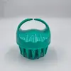 Escova de Silicone para Shampoo de Grau Alimentício, Pente Massageador de Óleo para Cabeça, Escova de Silicone Grande Redonda com Dentes Longos para Limpeza do Couro Cabeludo