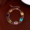 Pulsera con Colgante Ovalado de Zircón Bañado en Oro Real de 18 Quilates, Lujo Ligero, Gama Alta, Moderna, Versátil, Elegante Pulsera