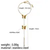 Diseño Sencillo Pulsera de Flor Mariposa Chapada en Oro de 18 Quilates para Mujer Estilo Ins Venta Caliente Transfronteriza Personalidad Temperamento Joyería para Dedos Manos