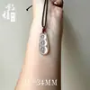 Directamente del fabricante: Collar con Colgante de Ágata Blanca Calcedonia Tipo Hielo, Hebilla de Paz Buda Guanyin Maitreya, Amuleto con Forma de Hoja al por Mayor