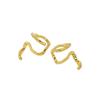 Clip para oreja de plata de ley S925 con textura irregular minimalista y diseño de nicho estilo coreano 1296 para mujer