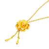 Collar de Oro 3D Moda Hermoso Elegante Elegante Rosa Amor Borla Mujeres Colgante Moneda Europea Joyería de Oro