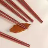 Palillos de Madera Estilo Nuevo, Madera de Haya, Palillos Domésticos de Madera Maciza Estilo Japonés de Cinco Colores, Un Palillo por Persona, Palillos de Regalo Estilo Simple