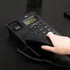 33490 Teléfono de Oficina Deli Línea Fija Oficina en Casa Comercial Cableado Escritorio Doble Interfaz Multitono