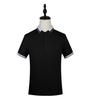 Grupo de camisas POLO de algodão mercerizado com manga curta e lapela roupas de trabalho roupas de aula logo imprimível unissex obrigado