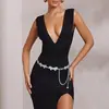 Novo produto transfronteiriço: corrente de cintura metálica versátil e fashion feminina com acessório de cintura de borboleta para decoração de vestido, tendência de venda direta da fábrica