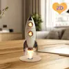 Impresión Plana Transfronteriza 2D Plano Rotación de 360 Grados Escena de Nieve Casa de Pingüinos Decoración de Escritorio Interior y Exterior Festival