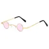 Gafas de sol de metal con montura redonda estilo República de China, Gafas redondas retro de príncipe, Gafas de sol punk hip-hop con montura ultrachica, Retro británico