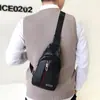 Bolso de Pecho de Moda para Hombre, Bolso de Hombro Sencillo, Bolso Cruzado de Cuero PU Casual a la Moda Impermeable, Bolso de Pecho de Marca de Moda