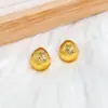 Nuevos Pendientes Dorados Plegados para Mujer, Pendientes de Botón Dorados de Diseño Exclusivo, Pendientes de Lujo Ligero y de Alta Gama para Mujer