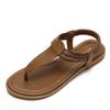Chanclas para Mujer 2026 Nuevo Estilo Bohemio Étnico Color Sólido Bloqueo de Color Retro Viaje Sandalias Romanas 870-3