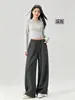 Pantalones de guadaña de Tencel y Cachemir Gruesos y Forrados de Polar: Pantalones Casuales para Mujer, Estilo Convertible, Nuevos Pantalones Guadaña Otoño e Invierno 2026