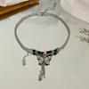 Nuevo collar de borla de mariposa de estilo chino, diseño de nicho, exquisita cadena de clavícula personalizada de alta calidad, joyería al por mayor