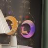 Amapola DIY Pegamento de Cristal Gato de la Luna Alce Luna Unicornio Luna Ángel Colgante Molde de Silicona