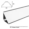 Calha de Luz Triangular Emissora de Luz Angulada em 45 Graus Montada na Superfície do Teto Luz de Canto com Liga de Alumínio Iluminada Luz de Linha de Canto Sem Teto