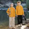 Jaqueta Softshell Macia para Pais e Filhos ao Ar Livre, Primavera e Outono, Meninos e Meninas, Com Capuz, À Prova de Vento, À Prova d'Água, Roupa de Montanhismo, Jaqueta para Casal para Todas as Estações