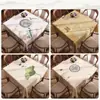 Nuevo Mantel Cuadrado Estilo Chino, Impermeable, Resistente al Aceite, Lavable, Cubierta de Mesa de los Ocho Inmortales, Lujo Ligero, Sensación de Alta Gama, Cubierta de Mesa de PVC