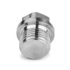 Tapón de Aceite de Hebilla Fina Hexagonal Externa Acero al Carbono Grado 4.8 Tapón Hexagonal Externo Plateado Blanco Tapón Hidráulico Tapón de Aceite Cubierta Metálica Rellena