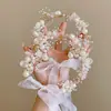 Corona de Flores de Princesa Estilo Bosque para Niños, Diadema de Flores Super Hada para Niña de las Flores de Boda, Exquisita Diadema Pasador para Niñas