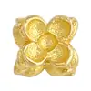Cuentas espaciadoras de trébol de cuatro hojas con baño de oro de 24 quilates sobre plata de ley S925 para joyería DIY hecha a mano y decoración de pulseras tejidas de plata