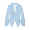 Para Comercio Exterior Europeo y Americano Transfronterizo Ropa de Mujer, Popular en Aliexpress, Temporada de Otoño, Disponible en Múltiples Colores, Blazer de Dobladillo Irregular en Punta
