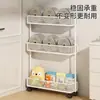 Estante para lavadora, gabinete de almacenamiento lateral estrecho para detergente de lavandería, estante de almacenamiento estrecho multicapa para balcón y baño