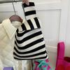Bolsa de colete bolsa de colete bolsa de malha moderna bolsa bolsa de flores xadrez plaid cor de contraste Coreia do Sul ins estilo