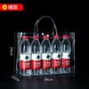 Bolsa de mano transparente de PVC bolsa de regalo mano plástico impermeable lunares bolsa de embalaje para regalo logotipo color caramelo