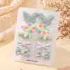 Set de Pinzas para el Cabello de Niña de Amazon Cuadros Puntos Estambres Clip para Flequillo de Niñas Lindos Mini Accesorios para el Cabello de Niñas