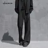 Pantalones de hombre de otoño simples y elegantes, con caída, estilo Hong Kong, color liso versátil, adelgazantes y que alargan las piernas, pantalones de moda microacampanados