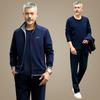 Traje deportivo para mediana edad y ancianos para hombre, conjunto de tres piezas de primavera y otoño, traje casual holgado para hombre, ropa deportiva de talla grande para correr para papá