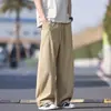 26 Pantalones Deportivos Casuales de Pierna Recta para Hombre de Primavera y Verano, Pantalones Anchos Sueltos Estilo Hong Kong, Pantalones de Trabajo Americanos tipo Paracaidista, Modernos