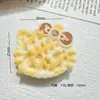 Gato Waffle Lindo Cabeza de Comida Juguete Hecho a Mano DIY Pegamento de Crema Accesorios de Resina Piezas Pequeñas Materiales para Joyería Al por Mayor