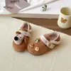 Boneca de Pelúcia Cachorrinho para Meninas Sapatos de Algodão Birkenstock Inverno 2025 Novos Sapatos Quentes de Pelúcia para Meninos Sapatos de Algodão