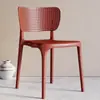Silla de Comedor de Plástico para el Hogar Nórdico, Silla Sencilla de Ocio con Respaldo, Elegante Silla de Plástico para Escritorio y Negociación, Taburete para Exteriores
