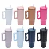 Taza de Hielo de Acero Inoxidable 304 de Tercera Generación para Comercio Exterior, 40 oz, con Asa, Gran Capacidad, Taza para Coche con Popote, Taza Térmica