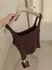 Wgwe8344 Ropa de Mujer Shisanxing de Guangzhou Primavera/Verano Nuevo Top Corto de Tirantes Cuadrados con Lunares Tendencia