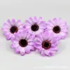 Girassol de simulação flor de girassol cabeça de flor 8cm grampo de cabelo feito à mão DIY flor rattan chapéu de palha lintel decorativo grinalda arranjo de flores