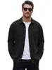 Camisa masculina de veludo cotelê transfronteiriça, comércio exterior europeu e americano, cardigã de botão de pressão liso, jaqueta de trabalho casual slim fit com múltiplos bolsos