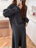 Traje de Punto Suave Estilo Coreano para Mujer, Diseño de Otoño e Invierno, Top con Abertura Abotonada y Falda de Cintura Alta Conjunto de Dos Piezas 195