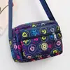 Bolsa de lona de grande capacidade, bolsa leve para mães de meia-idade e idosas, bolsa de ombro grande de tecido Oxford de nylon estampado, bolsa transversal para mulheres