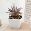 Simulação Vaso Flocagem de Polpa Suculenta Vaso Decoração de Casa Mesa Flor Decorativa Enfeites de Escritório Plantas de Polpa Transfronteiriças