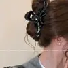 Nuevo Modelo 2025 Diseño Sencillo Pinza para el Cabello de Tiburón con Forma de Ola para la Parte Trasera de la Cabeza, Pinza Grande de Gama Alta para Mujeres