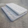 Suministro directo de fábrica cama inflable para interiores y exteriores PVC individual doble cama flocado cama inflable de 40 orificios flocado gris