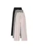 Pantalones de maternidad estilo primavera y otoño se pueden usar afuera después del parto invierno con felpa adicional sueltos casuales con cordón pierna recta pierna ancha pantalón largo de arroz glutinoso