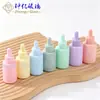 Botella de Vidrio Colorida de Hombro Plano de 30ml Botella con Gotero Macaron Botella para Aceite Esencial Botella para Esencia Botella Dispensadora de Muestras Cosméticas