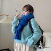 Chal Grande Suave de Color Sólido Estilo Coreano Mismo Estilo que Zhao Liying Bufanda Grande de Felpa para Mujer, Bufanda de Moda, Cálida, Suave y Gruesa