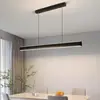 Mesa de Comedor Creativa Nórdica Larga Minimalista Moderna Simple Luminaria Barra de Bar Restaurante Lámpara Colgante Diseñador de Una Sola Palabra Oficina