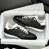 Superficie Suave y Suela Suave ~ Zapatos de Entrenamiento Moral Estilo Tweed con Suela Plateada para Mujer 25 Primavera Nuevos Zapatos de Tenis Casuales de Cuero Genuino con Punta Redonda